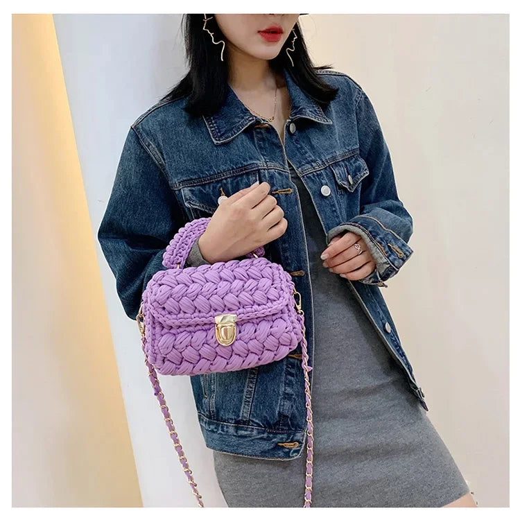 Monochrome Handmade Woven Bag