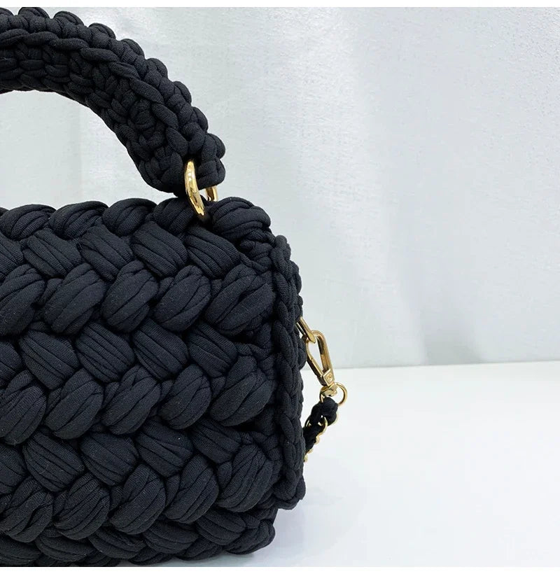 Monochrome Handmade Woven Bag