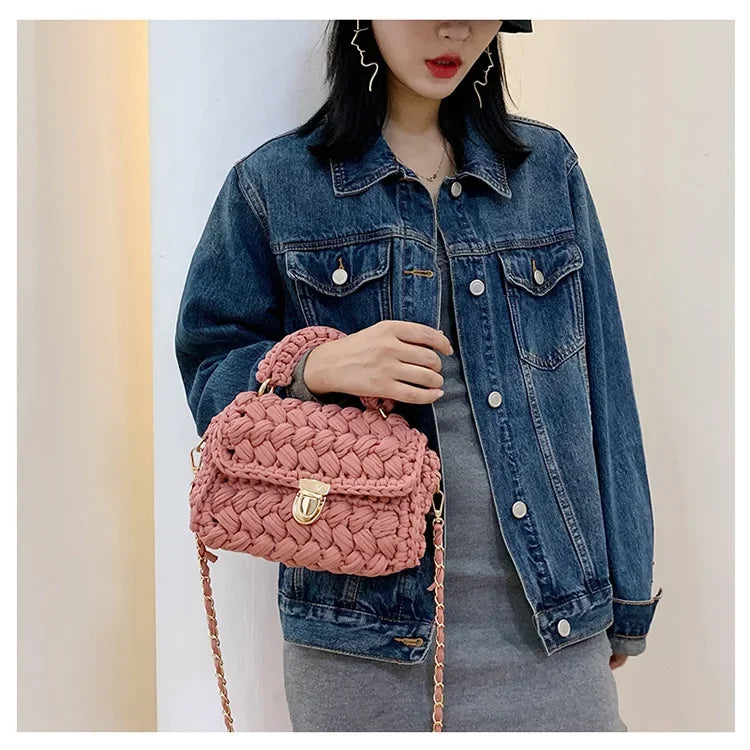 Monochrome Handmade Woven Bag